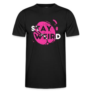 Stay Weird - Men's Functional T-Shirt - black - Front - AI Model Male 178 dark (178cm)