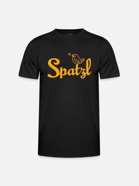 Spatzl - Männer Funktions-T-Shirt - Schwarz