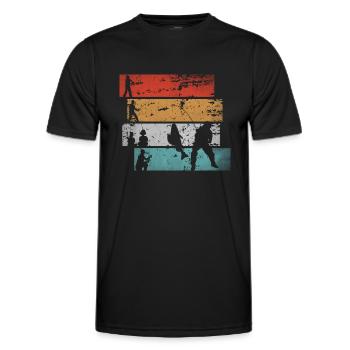 Vintage Pêche Pêche Idée Cadeau - T-shirt sport Homme - noir - Devant - AI Model Male 178 dark (178cm)