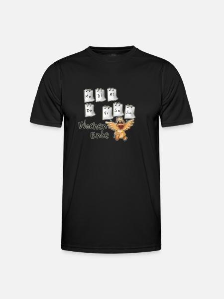 wochenente - Männer Funktions-T-Shirt - Schwarz