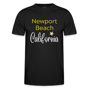 Newport Beach California - T-shirt sport Homme - noir - Devant - AI Model Male 178 dark (178cm)