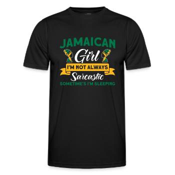 Jamaica Jamaican Flag Gift - Men's Functional T-Shirt - black - Front - AI Model Male 178 dark (178cm)