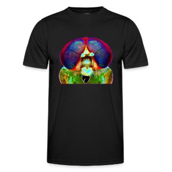 Nightmare on compound eye street - Männer Funktions-T-Shirt - Schwarz - Vorne - AI Model Male 178 dark (178cm)