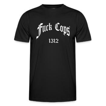 Fuck Cops 1312 - Männer Funktions-T-Shirt - Schwarz - Vorne - AI Model Male 178 dark (178cm)