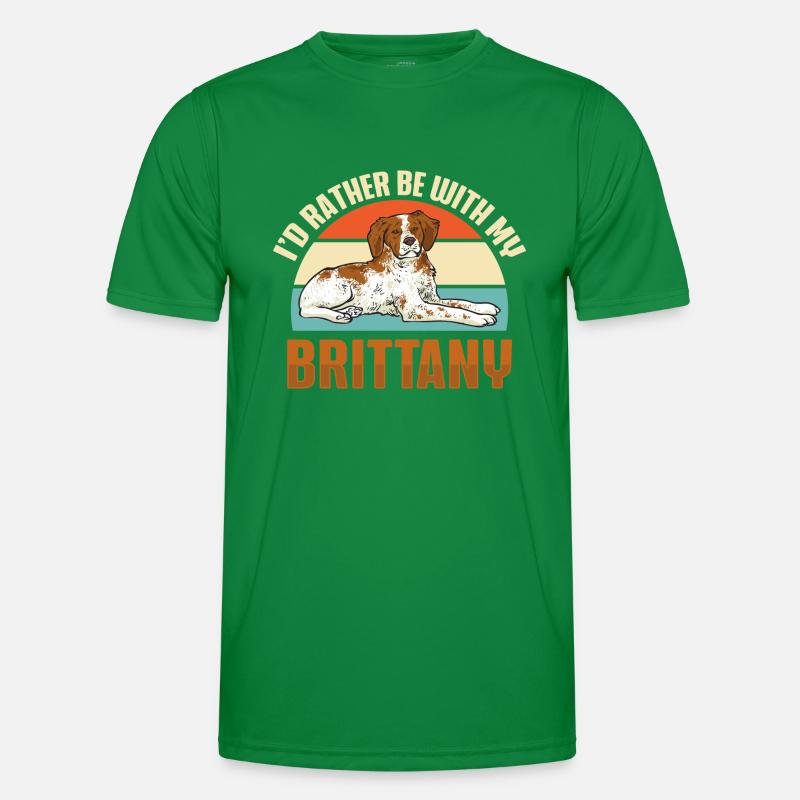French Brittany Spaniel Epagneul Breton Geschenk Männer Funktions-T-Shirt