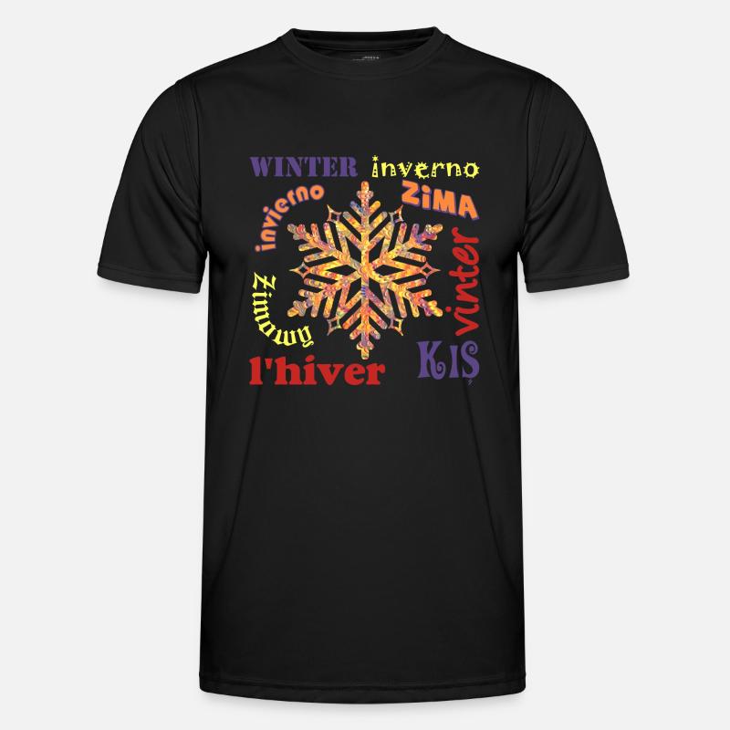 Winter multilingual E 53 - Men's Functional T-Shirt - black