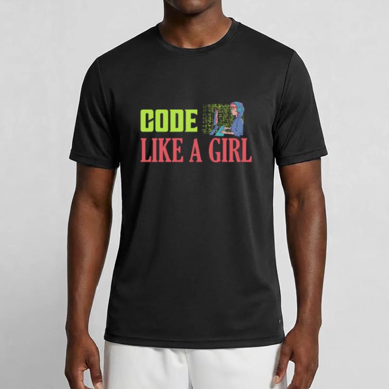 Coder comme une fille Programmeur Codage T-shirt sport Homme
