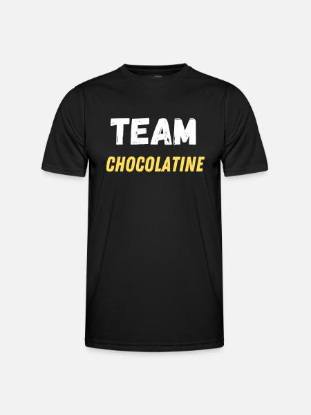 team chocolatine - T-shirt sport Homme - noir