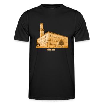 Fürth Town Hall Middle Franconia Bavaria - Men's Functional T-Shirt - black - Front - AI Model Male 178 dark (178cm)