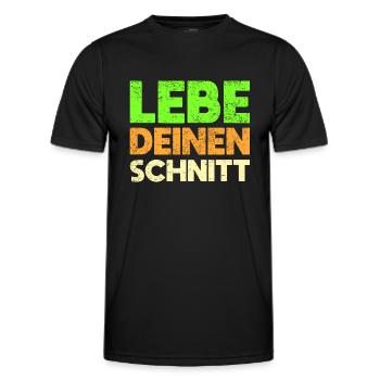 Lebe Deinen Schnitt - Männer Funktions-T-Shirt - Schwarz - Vorne - AI Model Male 178 dark (178cm)