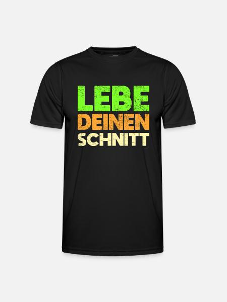 Lebe Deinen Schnitt - Männer Funktions-T-Shirt - Schwarz