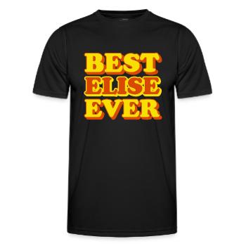 Elise Prénom Drôle de cadeau - T-shirt sport Homme - noir - Devant - AI Model Male 178 dark (178cm)