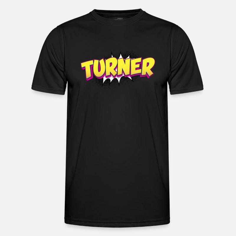 Turner Benutzerdefinierter Name Comic-Buch-Stil Pop-Art, - Männer Funktions-T-Shirt - Schwarz