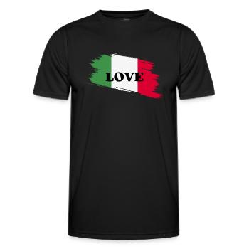 Love Italy - Männer Funktions-T-Shirt - Schwarz - Vorne - AI Model Male 178 dark (178cm)