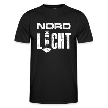 Côte des aurores boréales Mer du Nord Mer Baltique Frise - T-shirt sport Homme - noir - Devant - AI Model Male 178 dark (178cm)