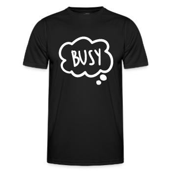 Stickers Busy - Men's Functional T-Shirt - black - Front - AI Model Male 178 dark (178cm)