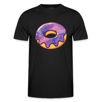Kosmische Galaxie Donut - Männer Funktions-T-Shirt - Schwarz - Vorne - AI Model Male 178 dark (178cm)