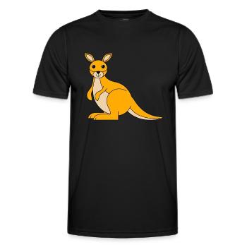 wallaby - Men's Functional T-Shirt - black - Front - AI Model Male 178 dark (178cm)