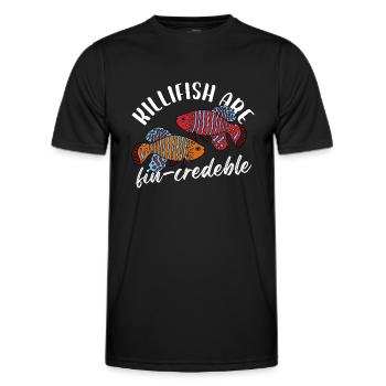 killifish sont crédibilisables à nageoires Design pour un killifish - T-shirt sport Homme - noir - Devant - AI Model Male 178 dark (178cm)