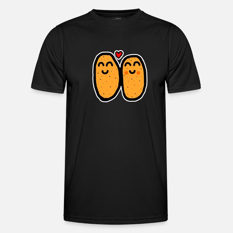 Two potatoes - Männer Funktions-T-Shirt - Schwarz