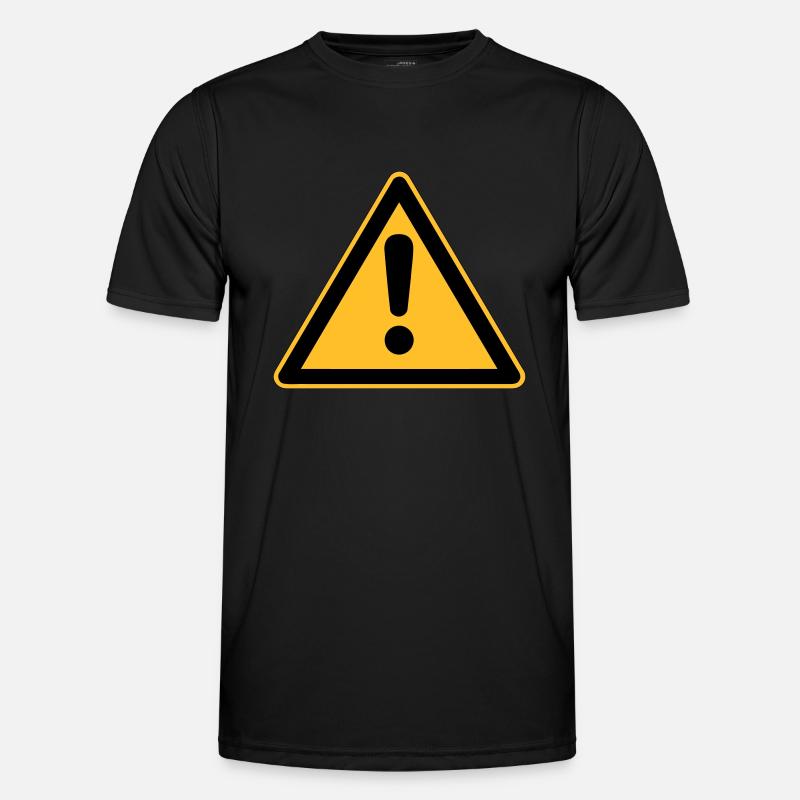 Safety-Sign Warning - Männer Funktions-T-Shirt - Schwarz