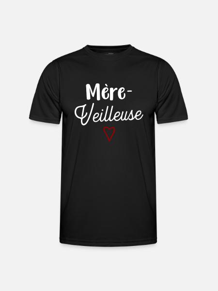 Mère-veilleuse cadeau - T-shirt sport Homme - noir