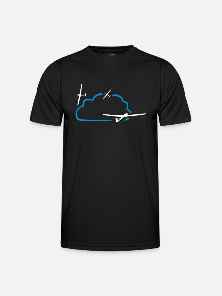 Glider cloud gift - Men's Functional T-Shirt - black