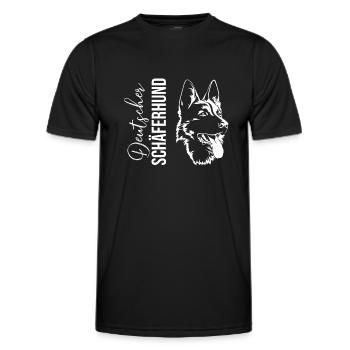 Deutscher Schäferhund Hundeliebhaber - Männer Funktions-T-Shirt - Schwarz - Vorne - AI Model Male 178 dark (178cm)