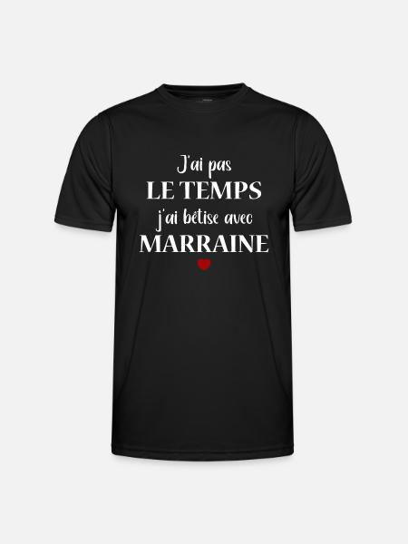 bêtise avec marraine - T-shirt sport Homme - noir