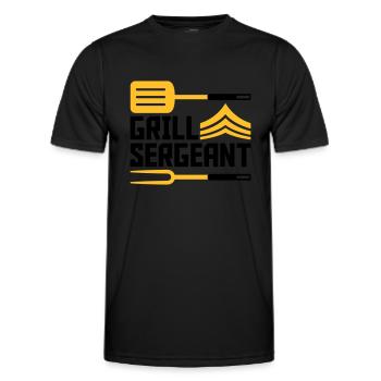 Grill Master Grill Sergent BBQ - T-shirt sport Homme - noir - Devant - AI Model Male 178 dark (178cm)