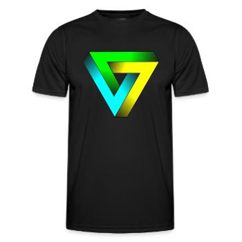 impossible triangle - Men's Functional T-Shirt - black - Front - AI Model Male 178 dark (178cm)