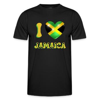 Ich liebe Jamaika - Männer Funktions-T-Shirt - Schwarz - Vorne - AI Model Male 178 dark (178cm)