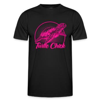Turtle Lovers Sea Turtles Shieldkr - Men's Functional T-Shirt - black - Front - AI Model Male 178 dark (178cm)