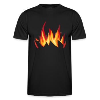 Lagerfeuer Camping Natur Falmmen Feuer Flamme 4 - Männer Funktions-T-Shirt - Schwarz - Vorne - AI Model Male 178 dark (178cm)