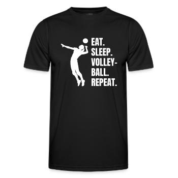 Volleyball Cadeau Volleyball de plage Volleyball Volleyball Joueur de volleyball - T-shirt sport Homme - noir - Devant - AI Model Male 178 dark (178cm)