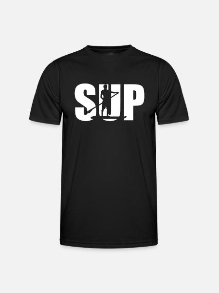 Skateboard SUP Surfing - Men's Functional T-Shirt - black