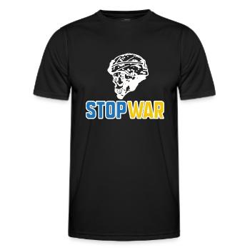 Stop war - T-shirt sport Homme - noir - Devant - AI Model Male 178 dark (178cm)