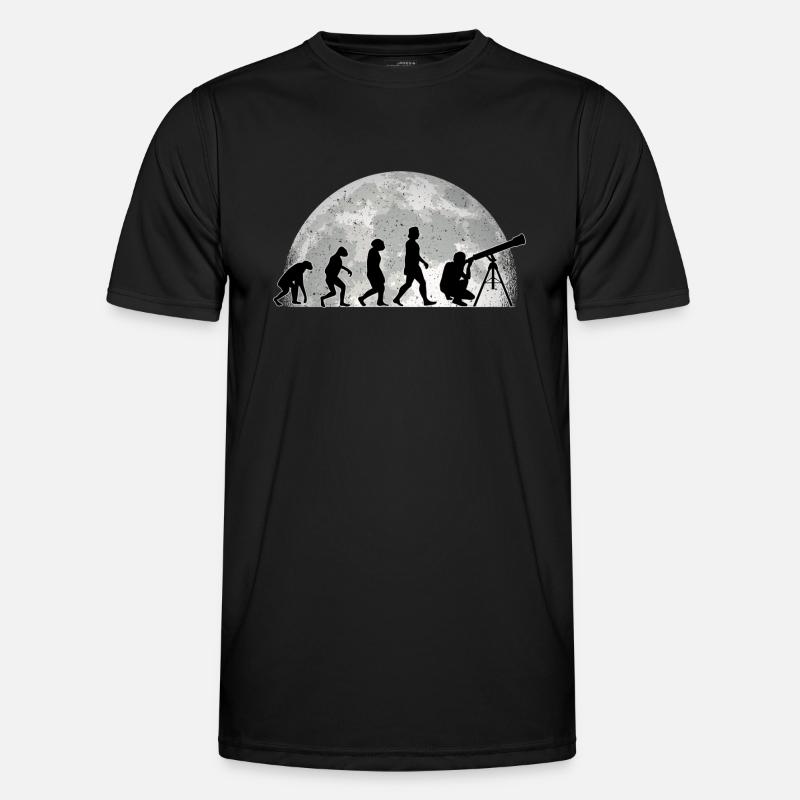 Astronomie Evolution Mond, astronomisch - Männer Funktions-T-Shirt - Schwarz
