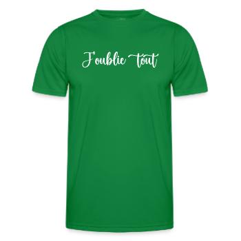 I forget everything - Men's Functional T-Shirt - kelly green - Front - AI Model Male 178 dark (178cm)