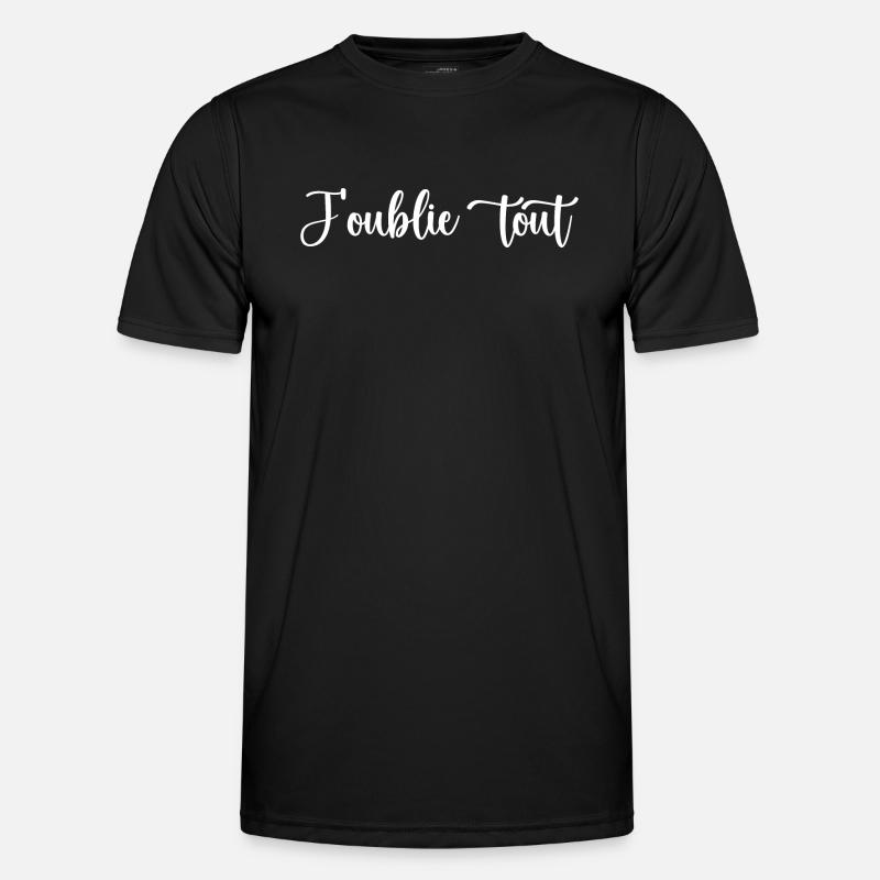 I forget everything - Men's Functional T-Shirt - black