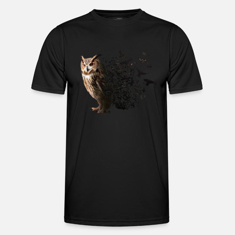 Eule Männer Funktions-T-Shirt