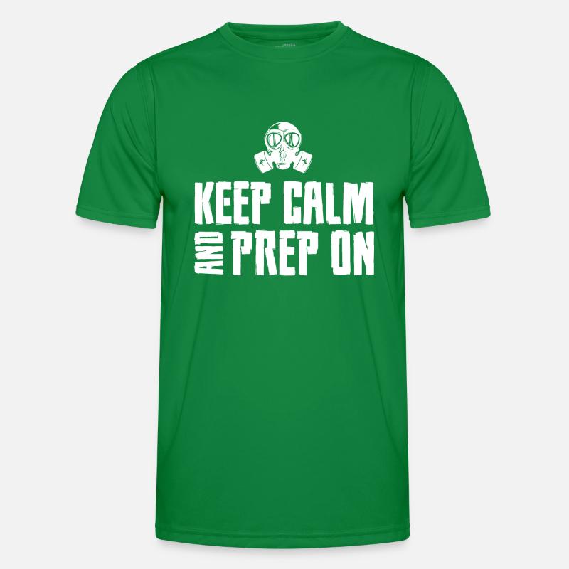 Keep calm and Prep on Prepper Männer Funktions-T-Shirt