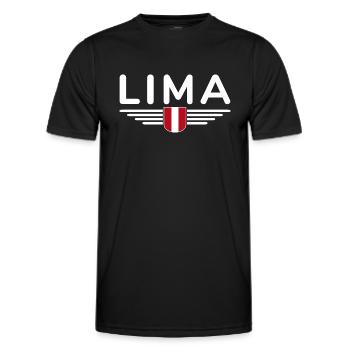 Lima Design – Experience Peru's Capital - Men's Functional T-Shirt - black - Front - AI Model Male 178 dark (178cm)