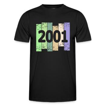 2001 - T-shirt sport Homme - noir - Devant - AI Model Male 178 dark (178cm)
