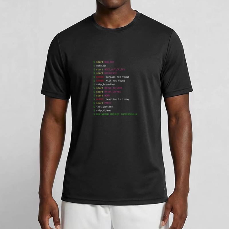 Tag im Leben eines Programmierers Coding Geek Geschenk Männer Funktions-T-Shirt