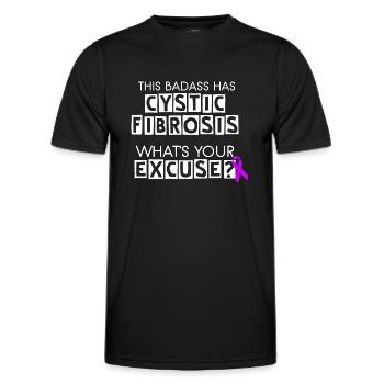 This Badass Has Cystic Fibrosis - Men's Functional T-Shirt - black - Front - AI Model Male 178 dark (178cm)