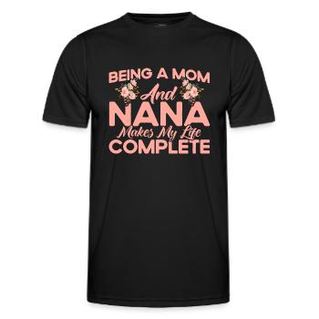 Mère et grand-mère son cadeau de grand-mère - T-shirt sport Homme - noir - Devant - AI Model Male 178 dark (178cm)
