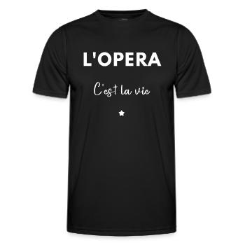 L’opéra c’est la vie - T-shirt sport Homme - noir - Devant - AI Model Male 178 dark (178cm)