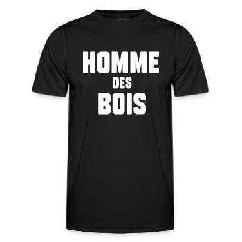 Homme des bois - T-shirt sport Homme - noir - Devant - AI Model Male 178 dark (178cm)