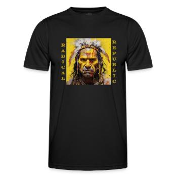 Radical Republic / Fierce Native Yellow - T-shirt sport Homme - noir - Devant - AI Model Male 178 dark (178cm)